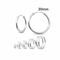 925 Sterling Silver Hoop Earrings 30mm
