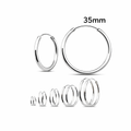 925 Sterling Silver Hoop Earrings 35mm