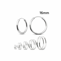 925 Sterling Silver Hoop Earrings 16mm