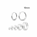 925 Sterling Silver Hoop Earrings 10mm