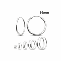 925 Sterling Silver Hoop Earrings 14mm